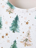Load image into Gallery viewer, Girls Christmas Tree & Star Ribbed Print Twirl Dress