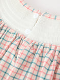 Load image into Gallery viewer, Girls Christmas Smocked Plaid Dress with Tree Embroidery