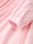Load image into Gallery viewer, Fall Pink Smocked Girls Dress Peter Pan Collar Long Sleeve Floral Detail