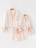 Load image into Gallery viewer, Mommy and Me Fall Pumpkin Print Pajama Set