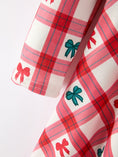 Load image into Gallery viewer, Christmas Girls Candy Cane & Bow Plaid Twirl Dress