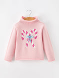 Load image into Gallery viewer, Girls Christmas Candy Cane Bow Knit Sweater