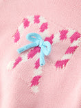 Load image into Gallery viewer, Christmas Candy Cane Bow Knit Baby Girls Romper