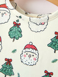 Load image into Gallery viewer, Girls Santa & Christmas Tree Print Twirl Dress