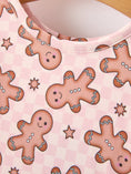 Load image into Gallery viewer, Christmas Girls Gingerbread Print Twirl Long Sleeve Dress