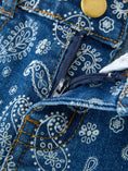 Load image into Gallery viewer, Girls Denim Bell Bottom Pants Decorative Print Flare Jeans