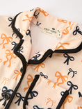 Load image into Gallery viewer, Halloween Bow Print Girls Pajama Set Long Sleeve Top and Shorts