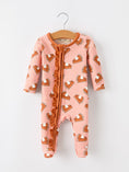 Load image into Gallery viewer, Girls Thanksgiving Pumpkin Pie Baby Girls Sleeper