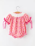 Load image into Gallery viewer, Girls Halloween & Thanksgiving Floral Smocked Bubble Romper