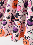 Load image into Gallery viewer, Halloween Pumpkin Ghost Print Girls Twirl Dress Short Sleeve