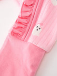 Load image into Gallery viewer, Halloween Ghost Baby Girl Pink Pajamas Ruffle Zipper Romper