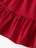 Load image into Gallery viewer, Christmas Girls Red Lace Bow Ruffle Dress