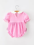 Load image into Gallery viewer, Christmas Baby Girls Santa Bow Peter Pan Collar Romper