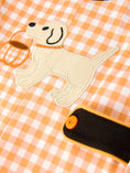 Load image into Gallery viewer, Boys Halloween Dog Pumpkin Jonjon Plaid Trim Outfit