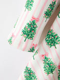 Load image into Gallery viewer, Christmas Girls Pink Stripe Tree Bow Twirl Dress