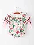 Load image into Gallery viewer, Christmas Baby Girls Holly Jolly Smocked Bubble Romper