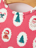 Load image into Gallery viewer, Christmas Girls' Santa and Tree Striped Dress