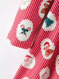 Load image into Gallery viewer, Christmas Girls' Santa and Tree Striped Dress