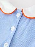 Load image into Gallery viewer, Fall Girls Plaid Pumpkin Appliqué Peter Pan Collar Dress
