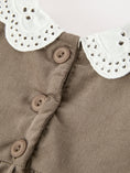 Load image into Gallery viewer, Fall Baby Girls Pumpkin Smocked Eyelet Collar Romper