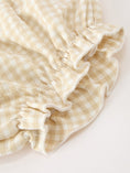 Load image into Gallery viewer, Baby Girls Goose Embroidered Beige Plaid Ruffle Bloomer Set
