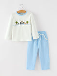 Load image into Gallery viewer, Christmas Nativity Embroidered Boys Long Sleeve Top And Pants Set