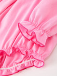 Load image into Gallery viewer, Baby Girls Christmas Santa Embroidered Ruffle Bubble Romper