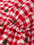 Load image into Gallery viewer, Christmas Tree Embroidered Plaid Girls Ruffle Collar Dress