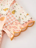 Load image into Gallery viewer, Thanksgiving Pumpkin Patchwork Girls Top And Shorts Outfit