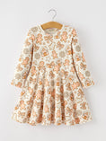 Load image into Gallery viewer, Christmas Gingerbread Cookie Girls Long Sleeve Twirl Dress