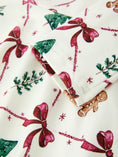 Load image into Gallery viewer, Christmas Bow and Gingerbread Print Girls Twirl Dress