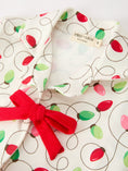 Load image into Gallery viewer, Christmas Lights Print Bow Tie Pajamas Set