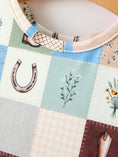 Load image into Gallery viewer, Western Horse Patchwork Print Girls Short Sleeve Twirl Dress