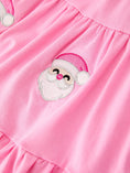 Load image into Gallery viewer, Christmas Santa Embroidery Girls Dress Ruffle Sleeve