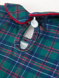 Load image into Gallery viewer, Christmas Baby Boys Plaid Smocked Peter Pan Collar Bubble Romper