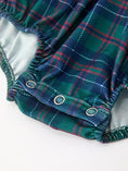 Load image into Gallery viewer, Christmas Baby Boys Plaid Smocked Peter Pan Collar Bubble Romper
