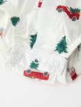 Load image into Gallery viewer, Christmas Baby Boys Christmas Tree Truck Print Long Sleeve Shirt Romper