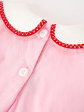 Load image into Gallery viewer, Christmas Girls Pink Candy Cane Embroidered Peter Pan Collar Dress