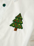 Load image into Gallery viewer, Boys Christmas Tree Embroidered White Short Sleeve Button Down Shirt