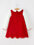 Load image into Gallery viewer, Girls Christmas Tree Embroidered Corduroy Dress & Cotton Top Set