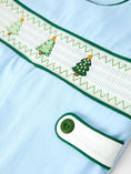 Load image into Gallery viewer, Christmas Boys Blue Christmas Tree Embroidered JonJon