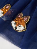Load image into Gallery viewer, FALL Girls Navy Fox Sequin Tulle Tutu Skirt