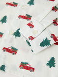 Load image into Gallery viewer, Christmas Boys Christmas Tree Truck Print Shirt & Red Suspender Pants Set