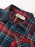 Load image into Gallery viewer, Christmas Boys Red Navy Plaid Button Down Shirt