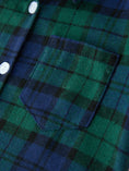 Load image into Gallery viewer, Christmas Boys Green & Navy Plaid Button Down Shirt