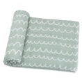 Load image into Gallery viewer, Muslin Swaddle Blanket in Green Doodle, 1 Pack