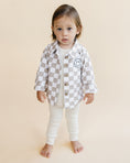 Load image into Gallery viewer, Cotton Shacket | Smiley Checkered Latte