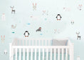 Load image into Gallery viewer, Arctic Penguin and Friends - Fabric Nursery Wall Art Decals