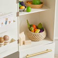 Load image into Gallery viewer, Tiny Land® Play Kitchen Accessories – Play Kitchen Fridge: Wooden Cabinet Refrigerator for Kids