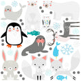 Load image into Gallery viewer, Arctic Penguin and Friends - Fabric Nursery Wall Art Decals
